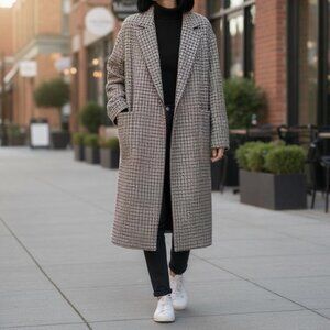 Studio Tomboy plaid wool coat